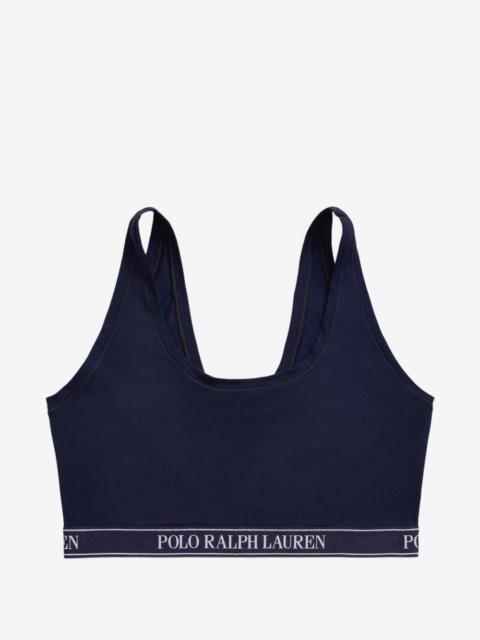 Polo Ralph Lauren logo-waistband cropped top