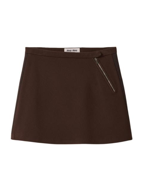 Miu Miu Women's Fabric Stitch Knit Mini Skirt - Brown