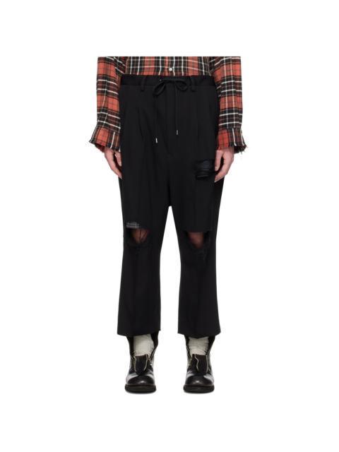 TAKAHIROMIYASHITA TheSoloist. Black Two Tuck Trousers