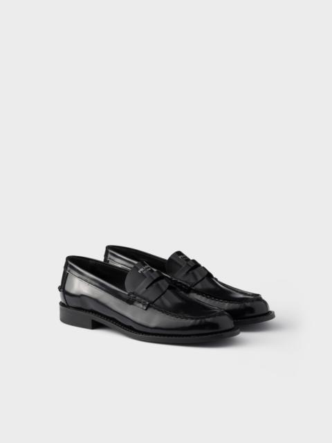 Prada Brushed leather loafers