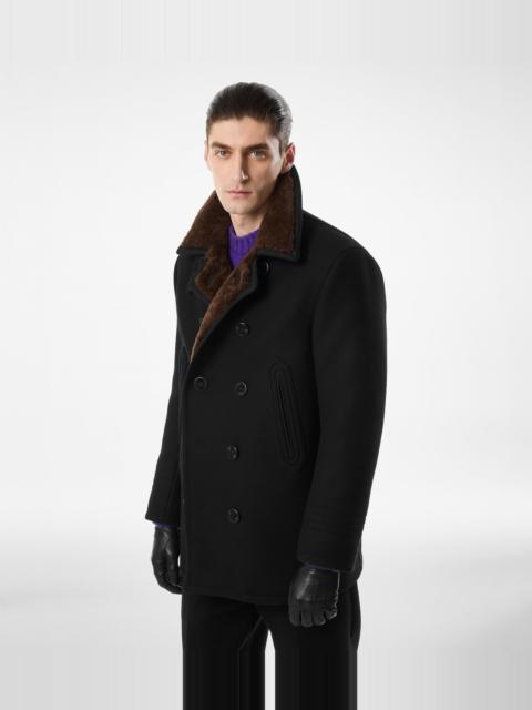 TOM FORD MELTON WOOL SHEARLING PEACOAT