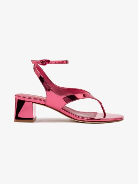 Gaia Block Sandal In French Rose Specchio