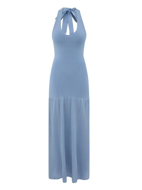 Zimmermann FAIRLIGHT TIE HALTER DRESS