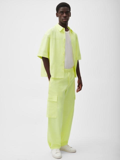 PANGAIA Mens Organic Cotton Linen Cargo Pants - Andes Green