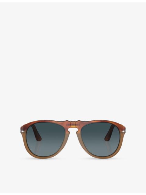 Persol PO0649 Round-Frame Acetate Sunglasses