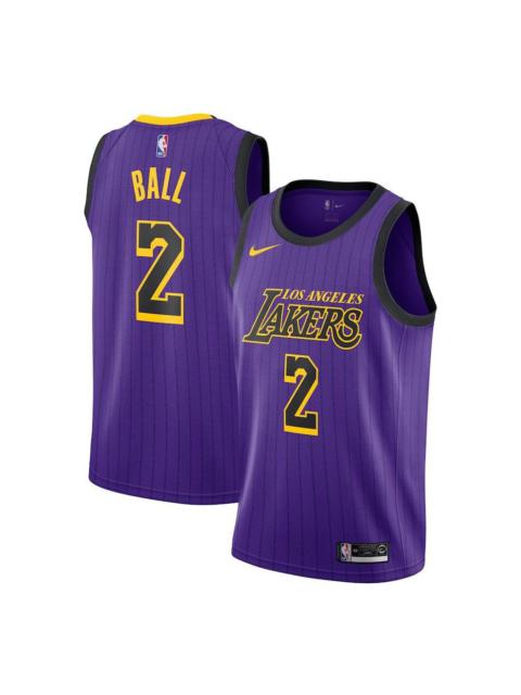 Nike Nike LA Lakers Jersey Vest NBA Swingman Lonzo Ball Purple/Gold AJ4618-504