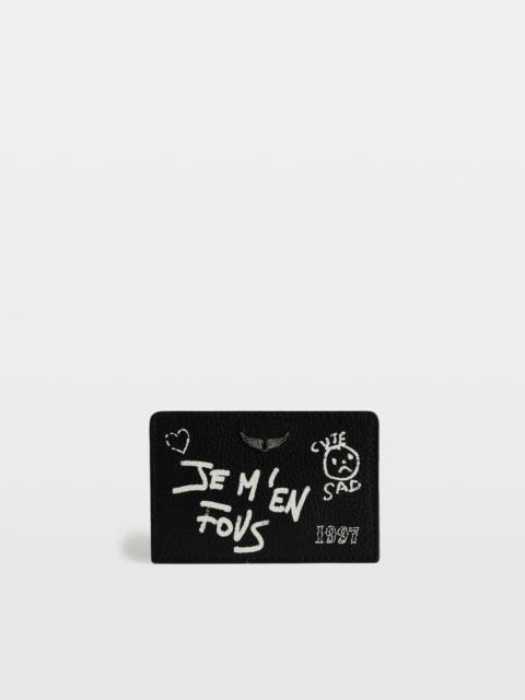 Zadig & Voltaire ZV Pass Arty Tag Card Holder