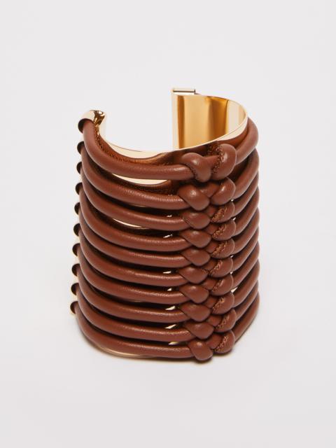 Max Mara MUSCHIO Wide leather bracelet
