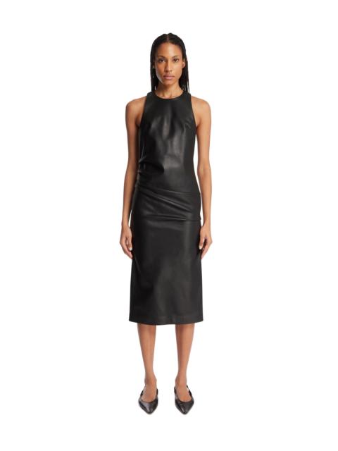 armarium Black Pernilla Leather Midi Dress