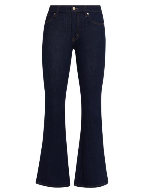 FRAME Women's The Icon Mid-Rise Stretch Flare Jeans - Rinse
