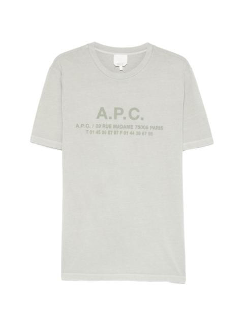 A.P.C. logo-print T-shirt