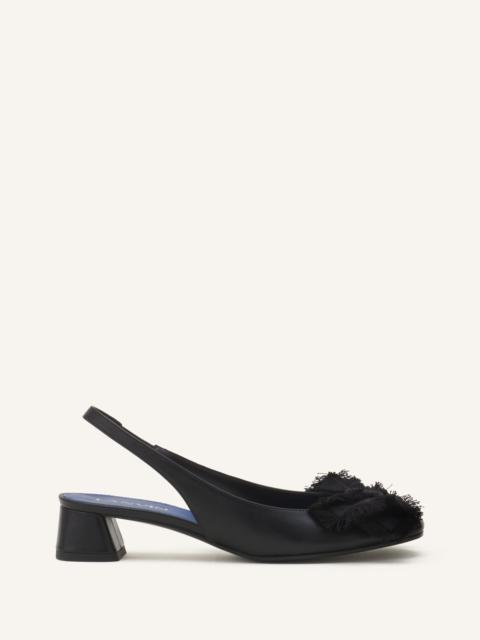 Lanvin HEELED SLINGBACK BALLERINA IN LEATHER