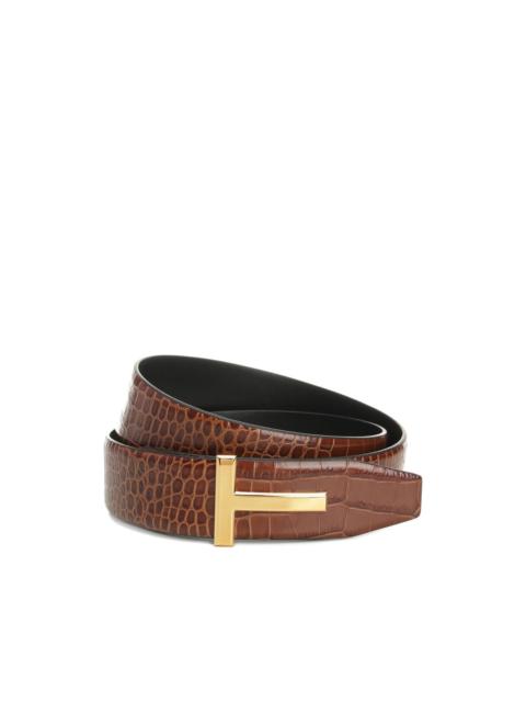 TOM FORD T Icon buckle embossed belt