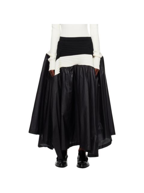Black Square Scheme-2 Maxi Skirt