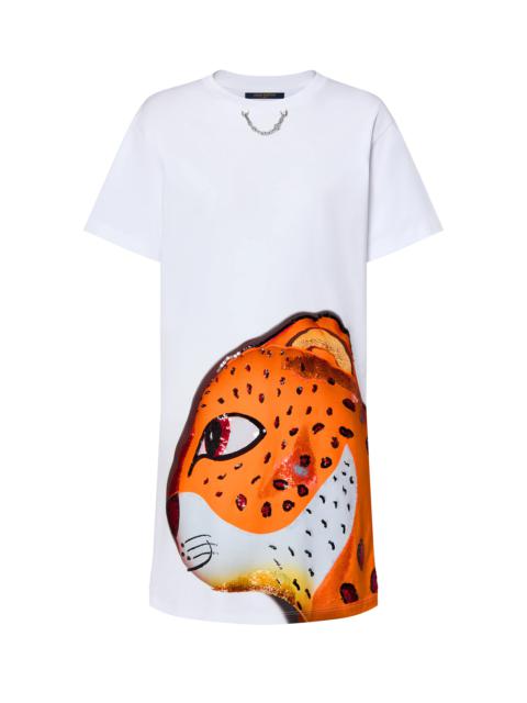 Louis Vuitton Sequin Leopard T-Shirt Dress
