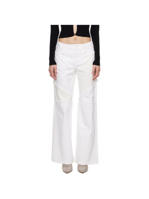 ioannes White Combat Jeans