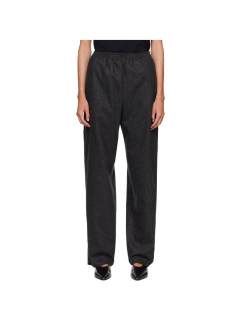 Jil Sander Gray Wool Flannel Trousers