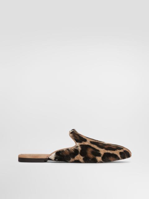 Dolce & Gabbana Leo kid leather mules