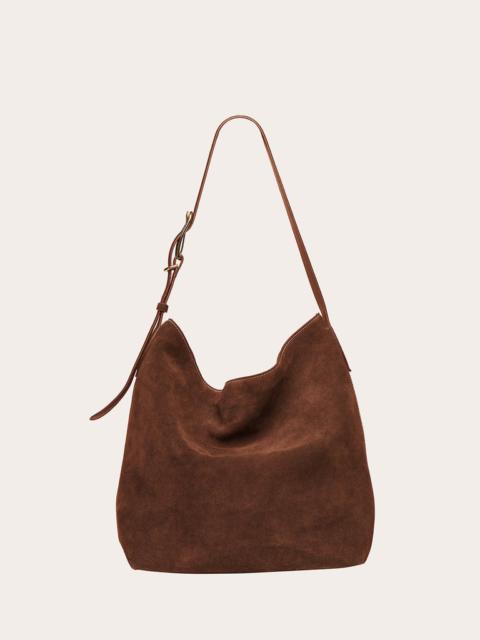 Liffner SLOUCH BUCKET DARK BROWN SUEDE
