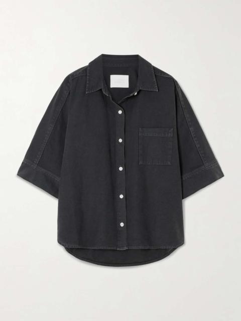 Claire Origami cotton shirt Black