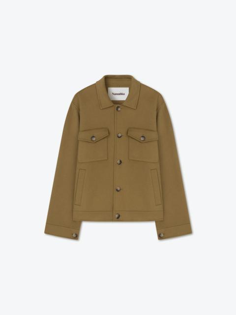 RHYS - Wool and silk-blend jacket - Khaki