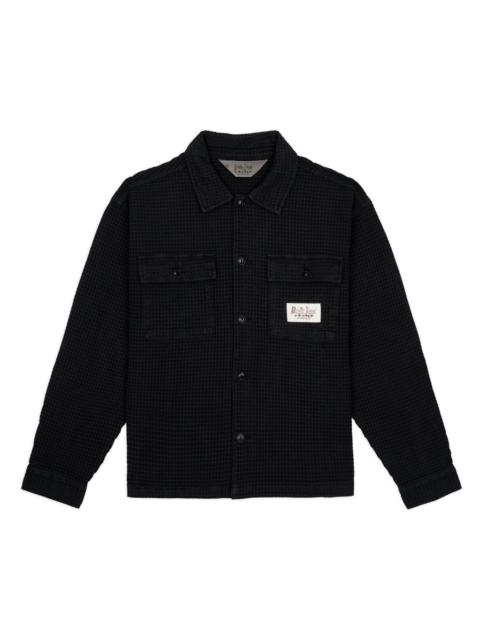 BRAIN DEAD Waffle Button Front Shirt - Black