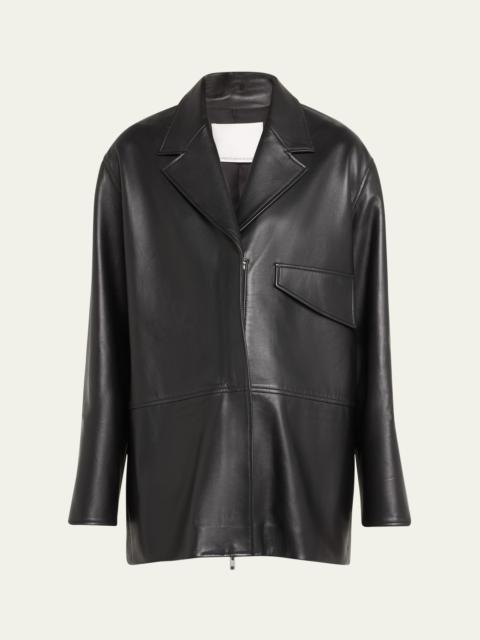 CHRISTOPHER ESBER Charli Leather Zip-Front Jacket
