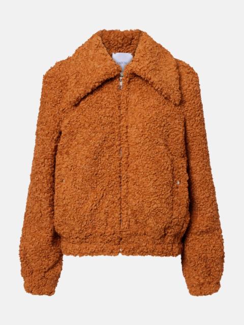 PATOU high-neck faux-fur bomber jacket