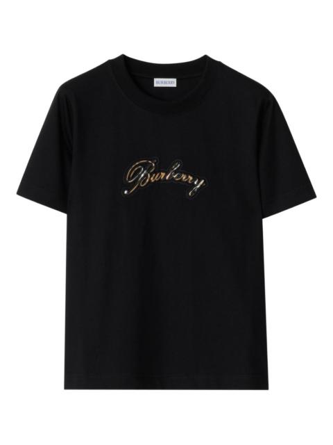 Burberry cursive logo cotton t-shirt