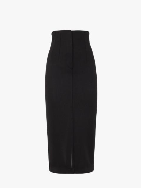 FENDI Black piqué skirt