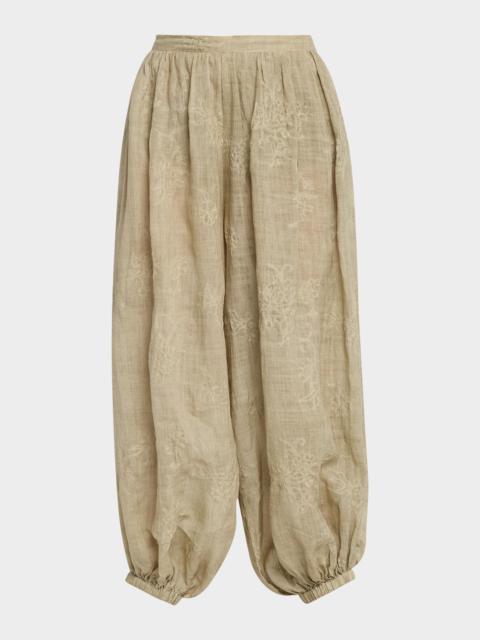 JBQ Roman Embroidered Balloon Pants
