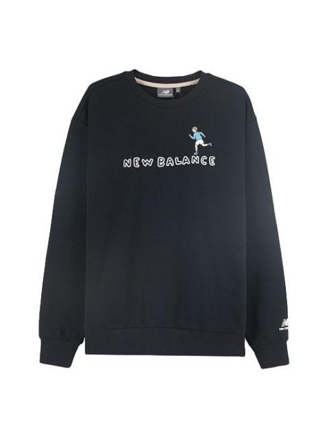 New Balance Men's New Balance x ZPZ Crossover Logo Printing Casual Sports Round Neck Pullover Black 