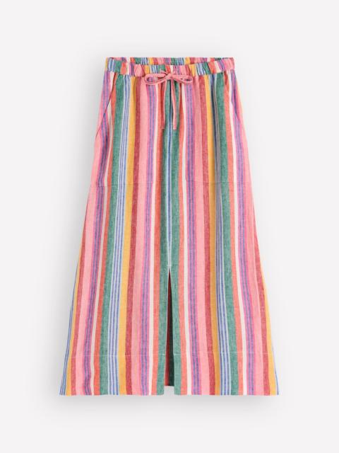 BODEN Layla Linen Skirt-Multi Stripe