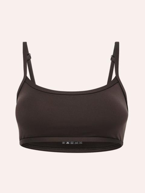 P.E NATION SIGNATURE FLOW SPORTS BRA IN COFFEE