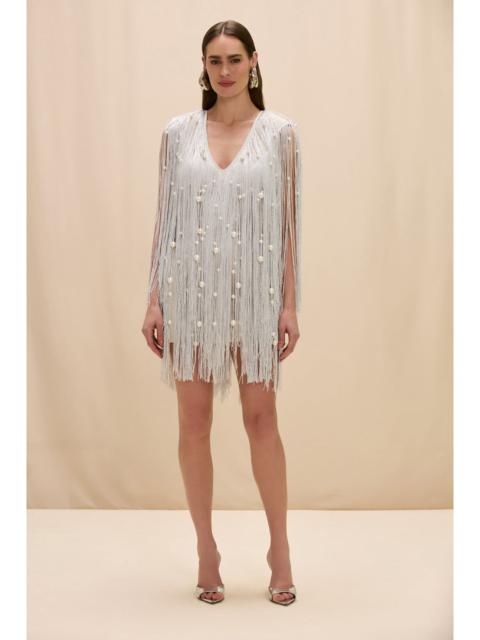 PatBO AUREA CROCHET PLUNGE MINI DRESS