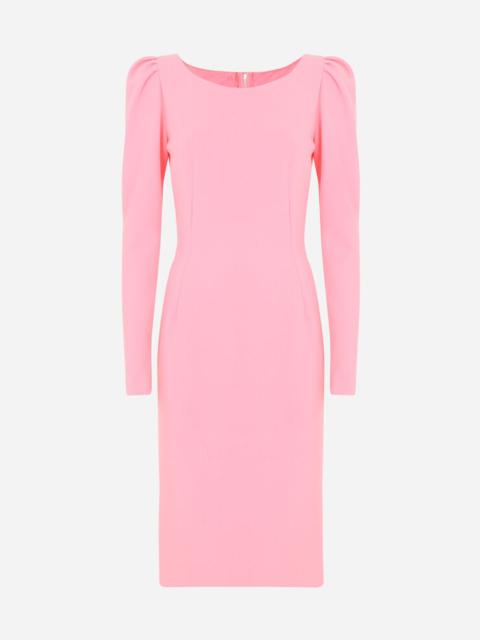 Sable midi dress with puff sleeves