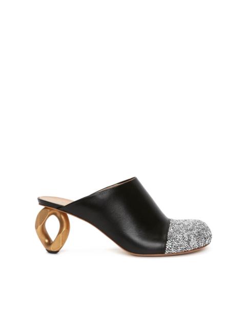 JW Anderson 75mm crystal-embellished leather mules