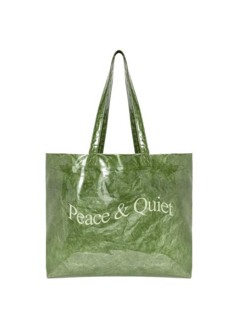 Museum of Peace & Quiet Wordmark PVC Kraft Tote Bag Forest
