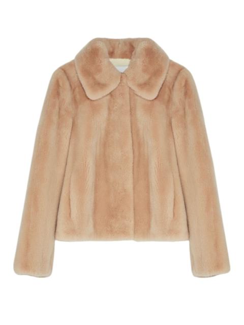 Cropped long-haired mink jacket