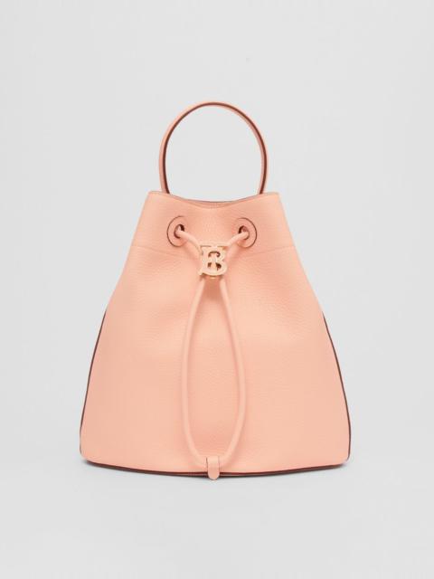 Small Grainy Leather TB Bucket Bag