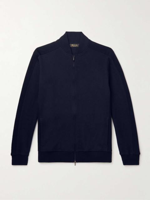 Whitney Cotton, Silk and Cashmere-Blend Zip-Up Sweatshirt