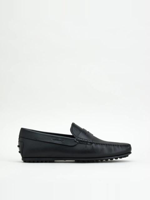 CITY GOMMINO DRIVING SHOES IN LEATHER - BLACK