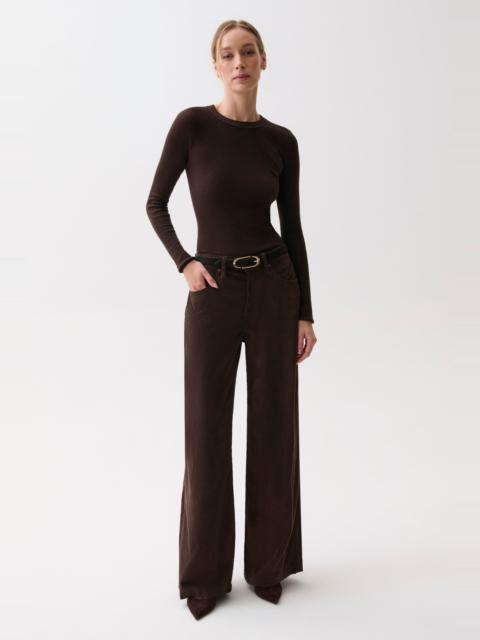 PISTOLA JADYN MID RISE PALAZZO JEAN - MOCHA