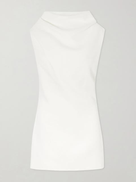 KHAITE Astor Bonded Crepe Satin Mini Dress