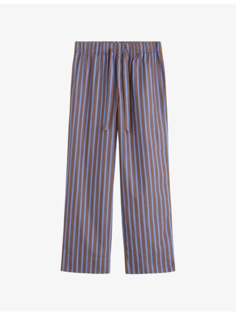 TEKLA Striped Cotton-Poplin Pyjama Bottoms