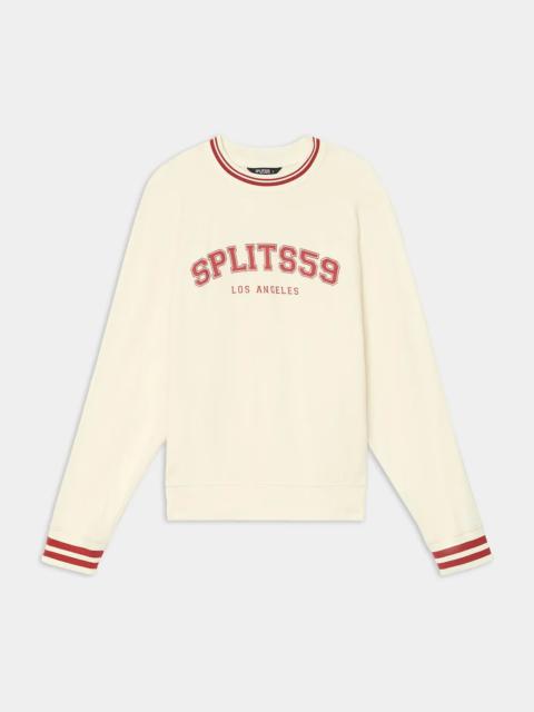 SPLITS59 Andie Oversized Fleece Varsity Stripe Sweatshirt