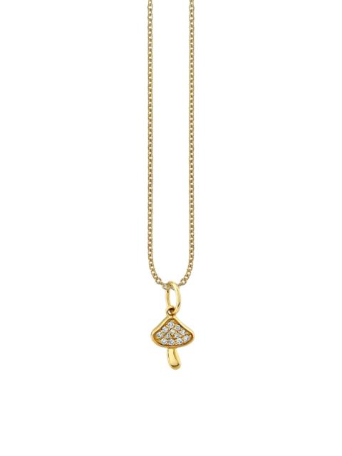 SYDNEY EVAN Women's Tiffany 14K Yellow Gold & 0.053 TCW Diamond Mushroom Pendant Necklace - Yellow Gold