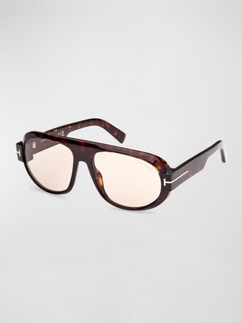 Men's Blake-02 Acetate Round Sunglasses