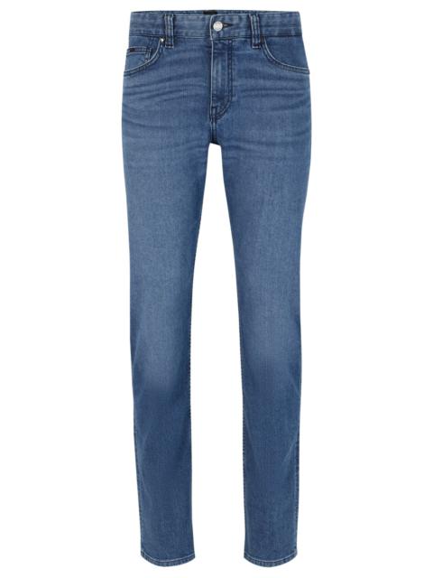 BOSS SLIM-FIT JEANS IN BLUE COMFORT-SILK DENIM