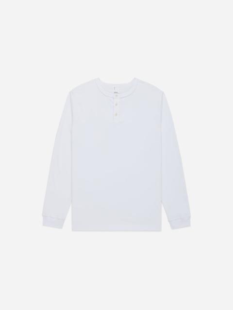 3sixteen Long Sleeve Henley - White
